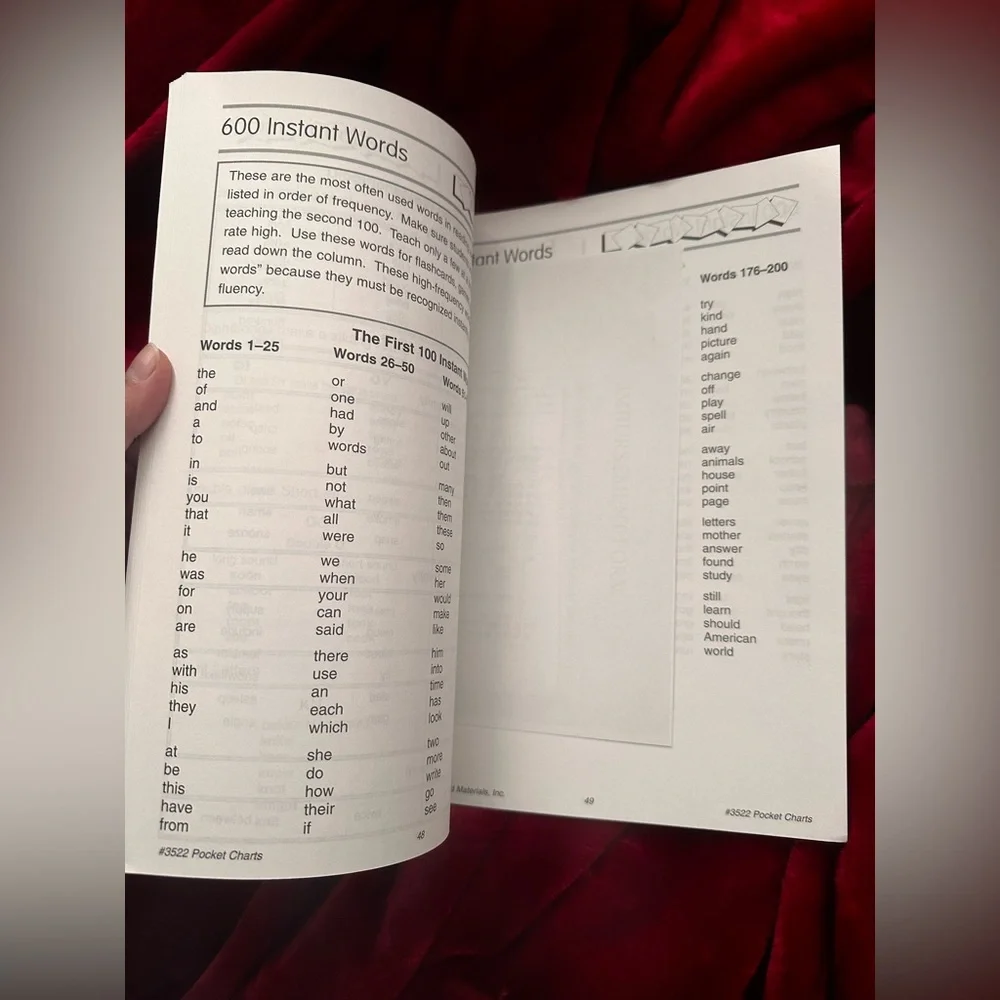 Pocket charts book K-4